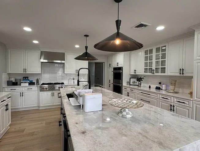 Luxury kitchen renovation — Bergen County, NJ — view 1